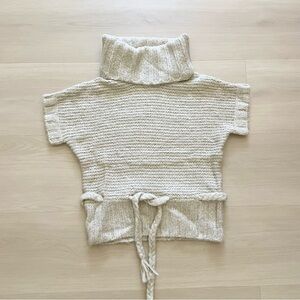 Ruby Moon turtleneck pullover short sleeve sweater knit top S